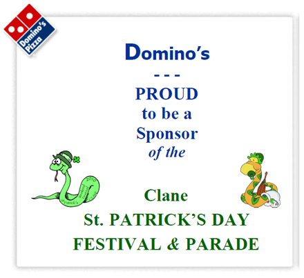 Dominos Pizzas Sponsor St Patrick's Festival Clane 2010