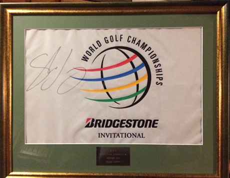 Framed Bridgestone Invitational Golf Championship Flag from Shane Lowry