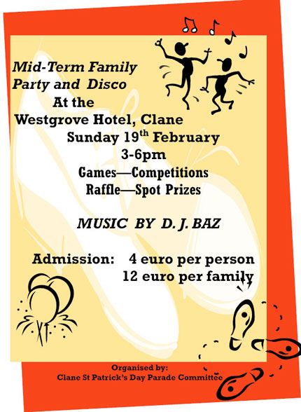 Mid-Term Family Party and Disco< at the Westgrove Hotel, Clane