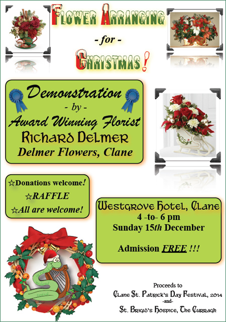 Flower Arranging for Christmas Sun 15 Dec 2013