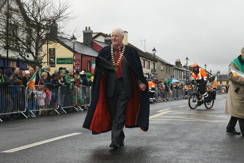 Lord Mayor Dessie Marron at Clane St Patricks Day Parade Lord Mayor Dessie Marron at Clane St Patricks Day Parade