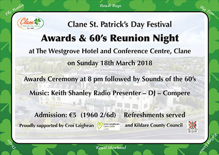 Clane Festival Awards and 60s Reunion Night 2018