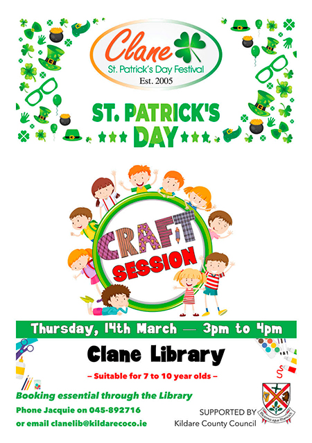 Clane Festival 2024 Craft Session Poster